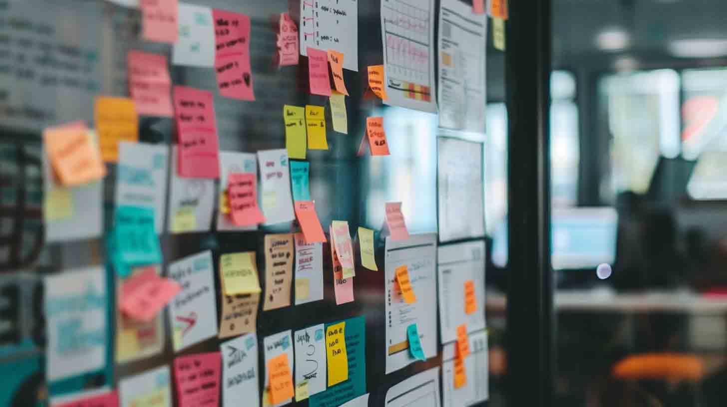 Marketing strategy workflow board used in dental and local business case studies